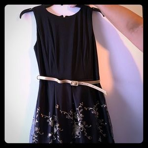 Black and gold dress